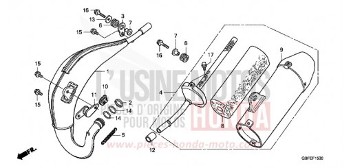 EXPANSION CHAMBER CR85R7 de 2007